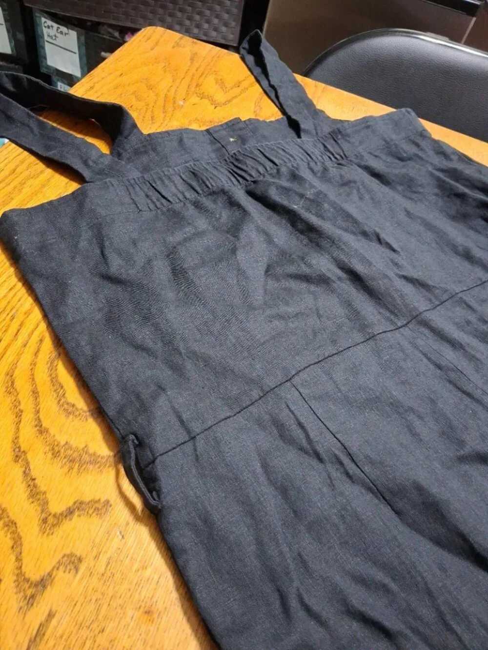 NEW EVERLANE WOMEN LINEN JUMPSUIT BLACK 8 NEW